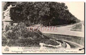 Saint Germain en Laye Old Postcard Rosarium and statue Torrent (pink)