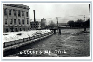 c1910's Court & Jail CR IA Cedar Rapids Iowa IA RPPC Photo Antique Postcard