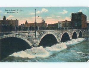 Divided-Back BUILDINGS BY COURT STREET BRIDGE Rochester New York NY d5160