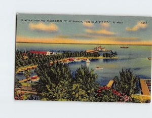 Postcard Municipal Pier And Yacht Basin The Sunshine City St. Petersburg FL USA