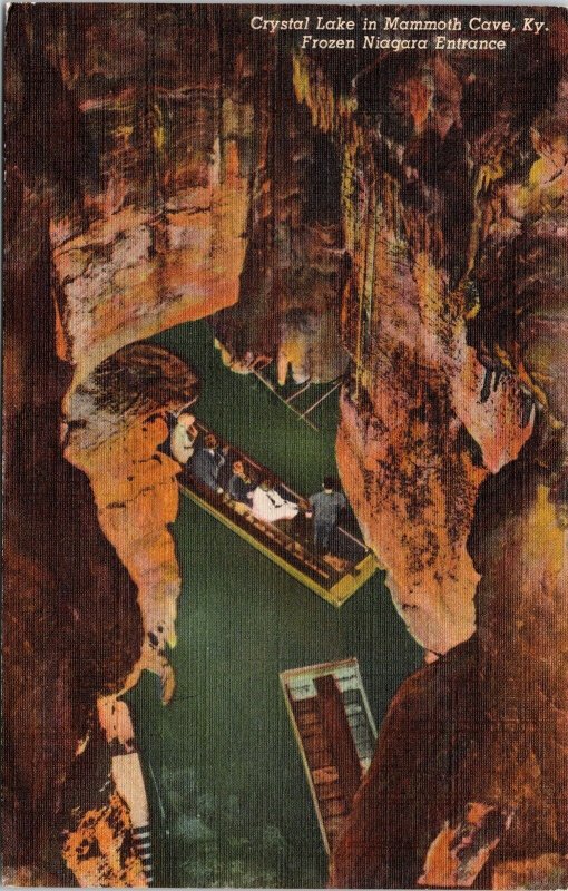 Crystal Lake Frozen Niagara Entrance Mammoth Cave Kentucky DB Postcard 