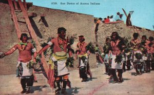 Vintage Postcard Sun Dance Of Acoma Indians Half-Pagan Half-Christian Sista