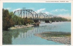 Nebraska Fremont Platte River Bridge Curteich