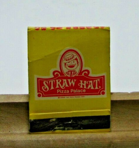 Straw Hat Pizza Palace People Pleasin' Pizza Vintage Matchbook Cover 