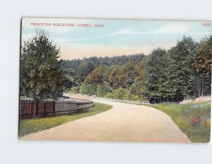 Postcard Princeton Boulevard Lowell Massachusetts USA