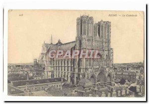 Reims Old Postcard The cathedral