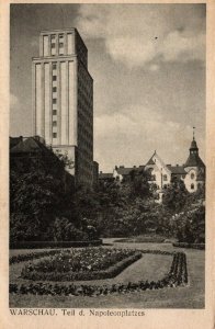 Poland Warsaw part of Napoleon Square Vintage Postcard 08.74