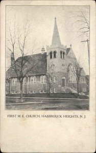 Hasbrouck Heights New Jersey NJ First M.E. Church c1910 Vintage Postcard