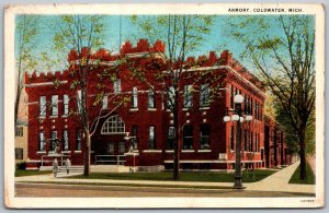 Coldwater Michigan 1931 Postcard Armory Building