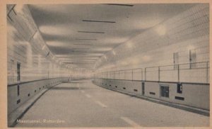 Maastunnel Rotterdam Antique Postcard
