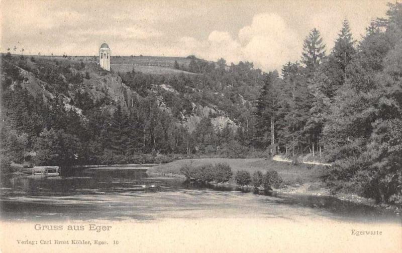 Eger Hungary Scenic View Gruss aus Antique Postcard J48373