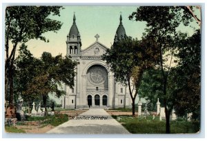 c1910 St. Boniface Cathedral Winnipeg Manitoba Canada Vintage Postcard