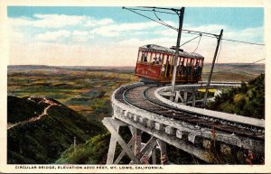 California Mt Lowe Trolley On Circular Bridge Curteich