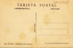 BF19445 madrid ministerio de fomento   spain  front/back image