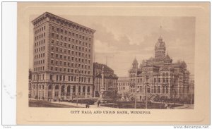 WINNIPEG , Manitoba , Canada , 00-10s ; City Hall & Union Bank