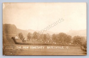 J87/ Batesville Ohio RPPC Postcard c1910 New Cemetery Caldwell Noble 1083