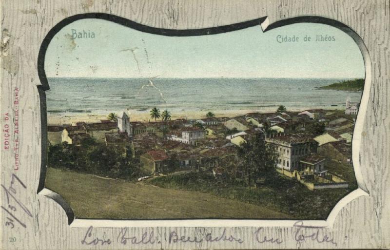 brazil, ILHÉOS BAHIA, Partial View (1907) Stamp