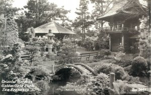 USA California San Francisco Oriental Gardens Golden Gate Park RPPC 05.96