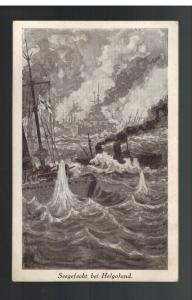Mint Artist Postcard Germany Navy Kriegsmarine Battle of Helgoland WW 1