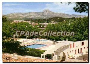 Postcard Modern Aubagne The Municipal Pool Overlooking the City of the Massif...