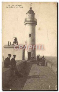 Old Postcard Treport La Jetee and Lighthouse