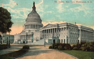 Vintage Postcard 1910's The Capital East View Washington D.C.