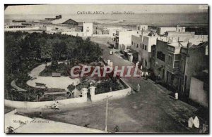 Old Postcard Casablanca Public Garden