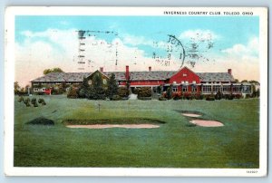 1932 Inverness Country Club Building Golf Course Toledo Ohio OH Vintage Postcard