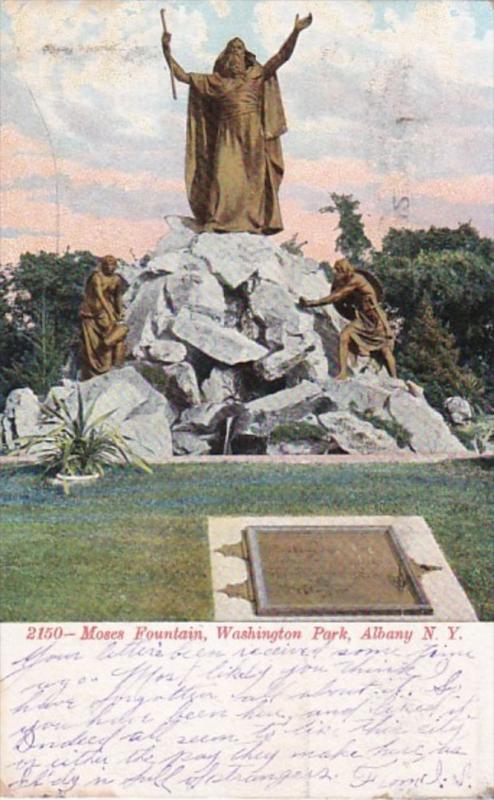 New York Albany Moses Fountain Washington Park 1907