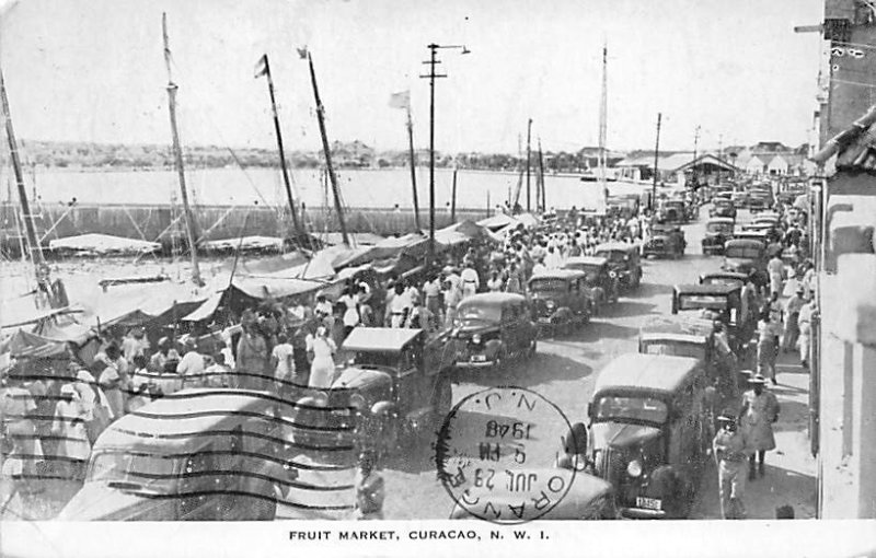 Fruit Market Curacao, Netherlands Antilles 1948 