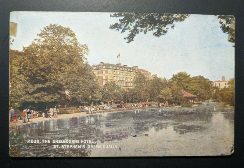 Mint Vintage Shelbourne Hotel Stephens Co Dublin Ireland Real Picture Postcard