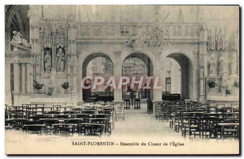 Old Postcard St Florentin Choir Ensemble of & # 39Eglise