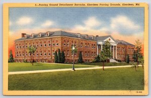 Proving Ground Detachment Barracks Aberdeen Proving Grounds Maryland Postcard