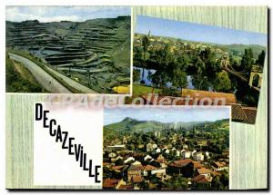 Postcard Old Decazeville Aveyron The Discovery The Suspension Bridge on the L...