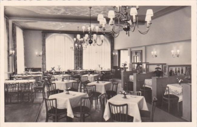 Germany Nuernberg Cafe Restaurant am Hallplatz Inneres Real Photo