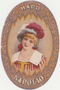 Victorian Die Cut Trade Card - Morgan's Sapolio Hand Soap - Pretty Lady