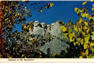 South Dakota Black Hills Mount Rushmore In Autumn
