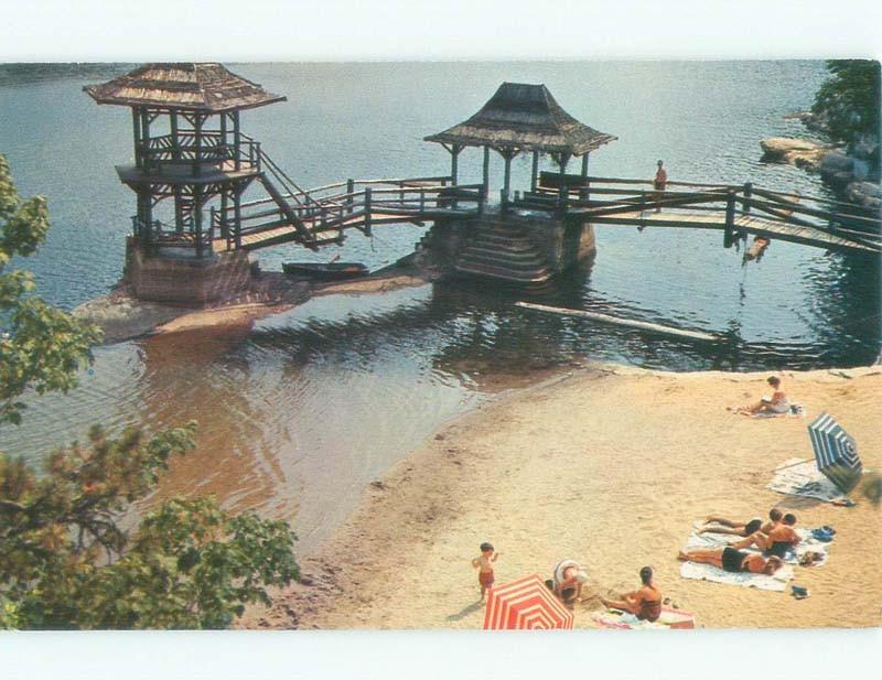 Pre-1980 BEACH SCENE Mohonk Lake - Marbletown - New Paltz New York NY d7803