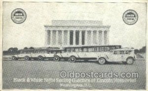 Black and White Sight Seeing Coaches, Washington DC USA Bus Unused light wear