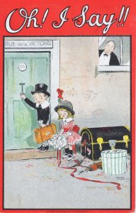 Rue De La Victoire Victory Road Butler WW1 Old Children Comic Postcard