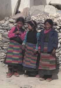 Tibetan Dress Costume Fashion London EK Bowley Tibet Postcard