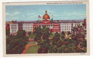 P135 JL 1930-45 linen boston  common state house mass