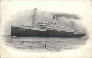 Steamship Ship SS MOMUS Port Eads LA Cancel c1908 Postcard