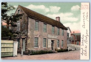 St Petersburg Florida FL Postcard The Oldest House Building Street 1905 Vintage