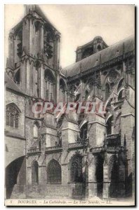 Old Postcard Bourges La Cathedrale La Tour Deaf