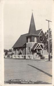 Billings Montana~Lutheran Trinity Church~Cross on Tall Steeple~1920 RPPC