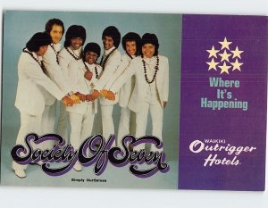 Postcard Society Of Seven, Outrigger Hotels, Waikiki, Honolulu, Hawaii
