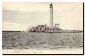 Old Postcard Marseille Lighthouse Palm