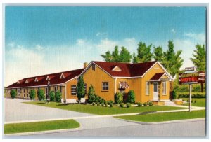 c1940's Hampton Motel & Restaurant Cottages Wynne Arkansas AK Vintage Postcard