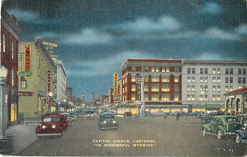 Capitol Avenue, Cheyenne, WY, Wyoming, 1948 Linen